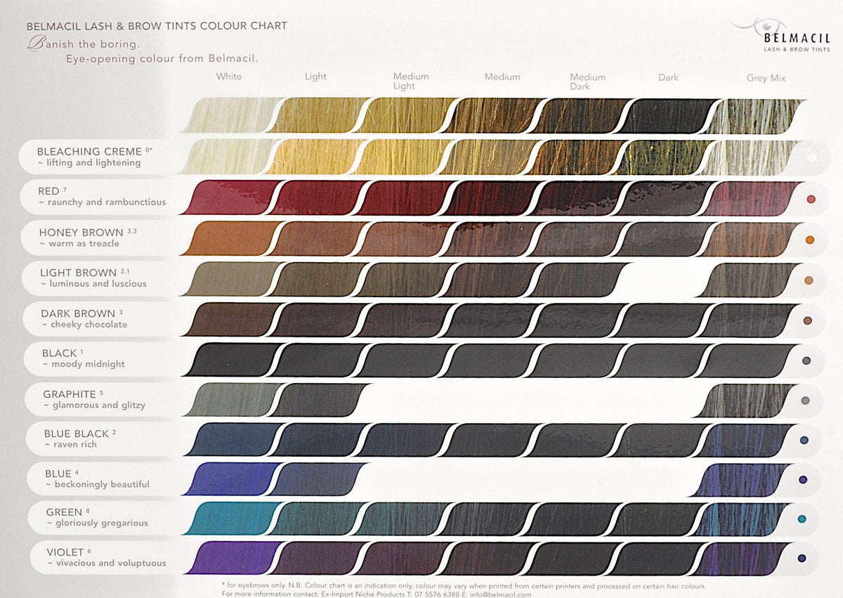 Belmacil Color Chart